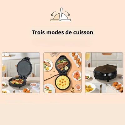 Trois modes de cuisson crepiere electrique