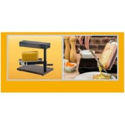 appareil a raclette traditionnel avec fromage avant et apres