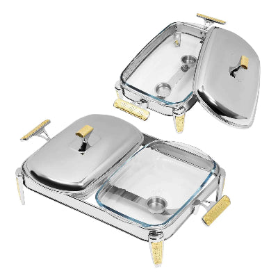 chafing dish simple et double compartiment ouvert