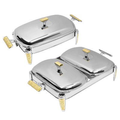 chafing dish simple et double compartiment vue cote