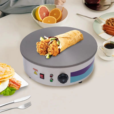 crepiere electrique sur table avec wrap poulet