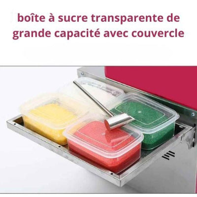 demonstration boite a sucre machine a barbe a papa