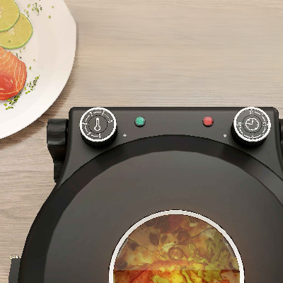 demonstration boutons temperature four a pizza electrique