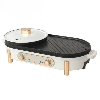 demonstration grill electrique plancha blanc seule