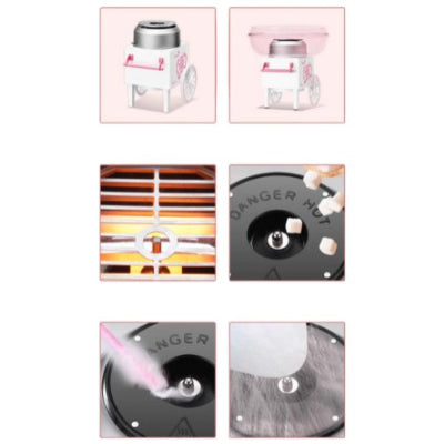 differentes composantes machine barbe a papa