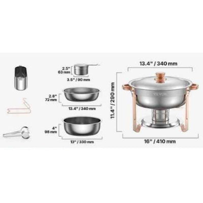 dimensions chauffe plat et accessoires rose