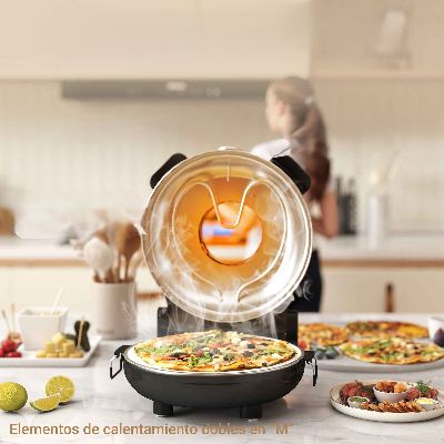 four a pizza electrique sur table garni pizza