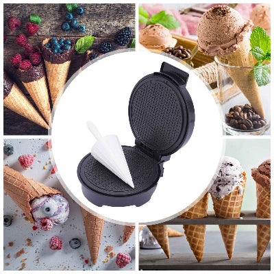gaufrier avec fabricant de cone a gaufre