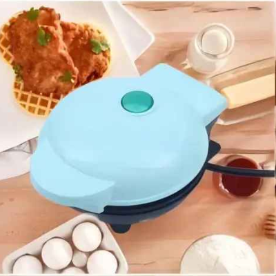 mini gaufrier bleu