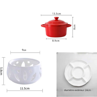 service a fondue dimensions
