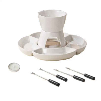 service a fondue fourchettes bougie
