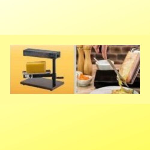 appareil a raclette traditionnel avec fromage avant apres