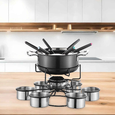 appareil a fondue noir sur comptoir cuisine