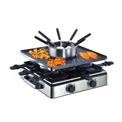 appareil a raclette 8 personnes avec nourriture grill