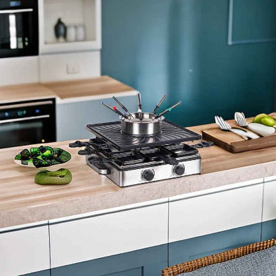appareil a raclette 8 personnes sur comptoir cuisine