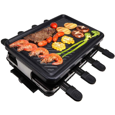 appareil a raclette garni nourriture