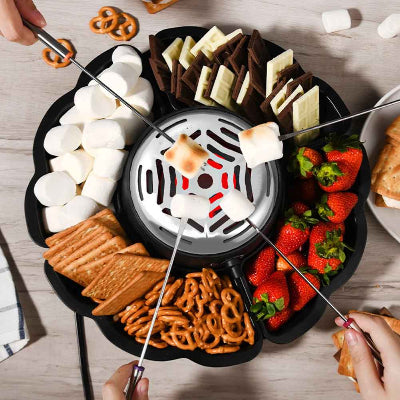 appareil fondue au chocolat avec chamallow
