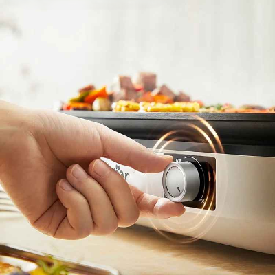 bouton ajustement temperature plancha electrique grill