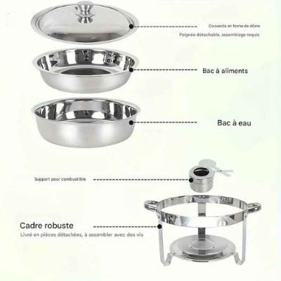 chafing dish composantes
