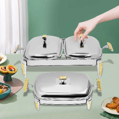 chafing dish simple et double compartiment sur comptoir
