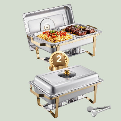 deux chauffe plat or ouvert et fermer