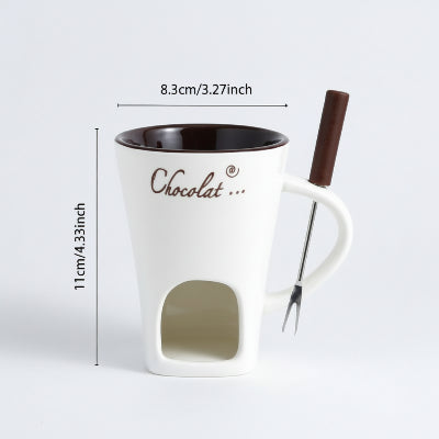 dimensions tasse fondue chocolat blanche
