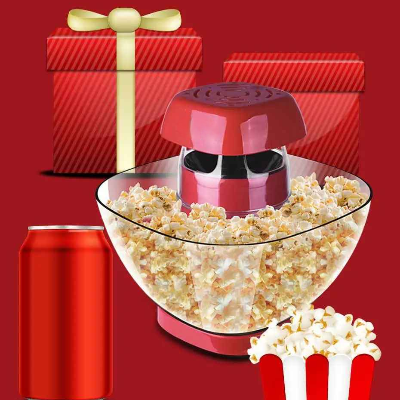 machine a pop corn fond festif