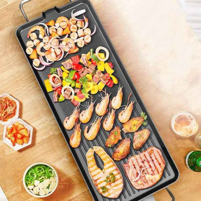 plancha electrique garnie nourriture