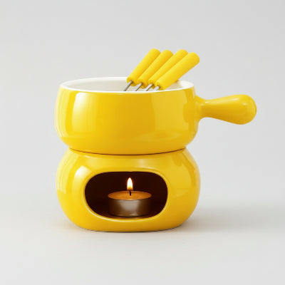 service fondue jaune
